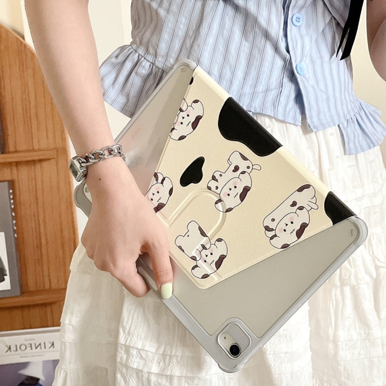 For iPad Air 11 2025 / 2024 3-Fold 360 Rotation Painted Leather Smart Tablet Case(Sweet Dog) - iPad Pro 11 (2022/2021) Cases by buy2fix | Online Shopping UK | buy2fix