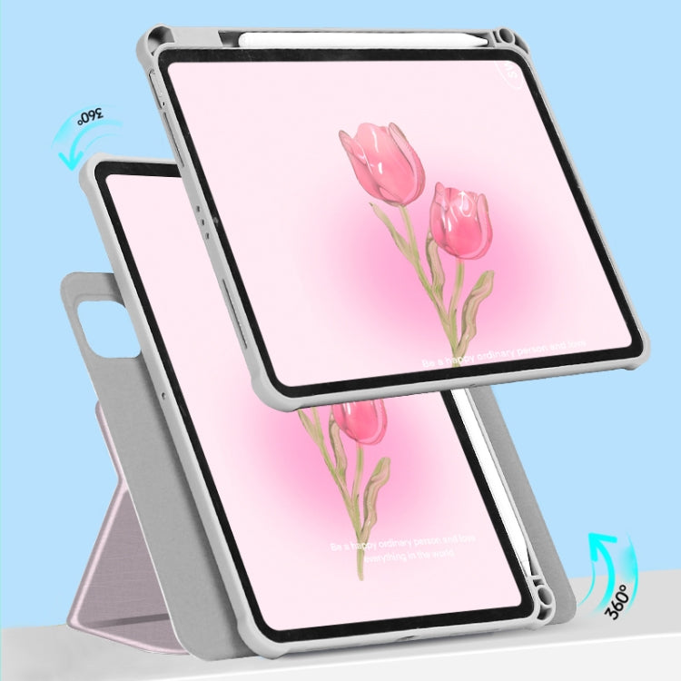 For iPad 10.2 2021 / 2020 / 10.5 720 Rotation Magnetic Painted Leather Smart Tablet Case(Tulip Glass) - iPad 10.2 Cases by buy2fix | Online Shopping UK | buy2fix