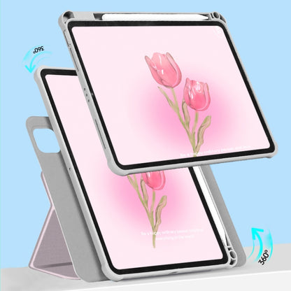 For iPad 10.2 2021 / 2020 / 10.5 720 Rotation Magnetic Painted Leather Smart Tablet Case(Tulip Glass) - iPad 10.2 Cases by buy2fix | Online Shopping UK | buy2fix