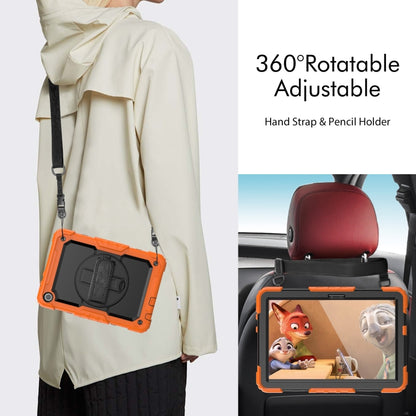 For Lenovo Tab M10 10.1 Gen 3rd Silicone Hybrid PC Tablet Case with Shoulder Strap(Orange) - Lenovo by buy2fix | Online Shopping UK | buy2fix