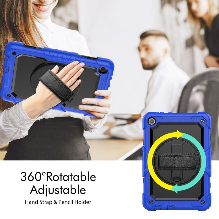 For Lenovo Tab M10 10.1 Gen 3rd Silicone Hybrid PC Tablet Case with Shoulder Strap(Blue) - Lenovo by buy2fix | Online Shopping UK | buy2fix
