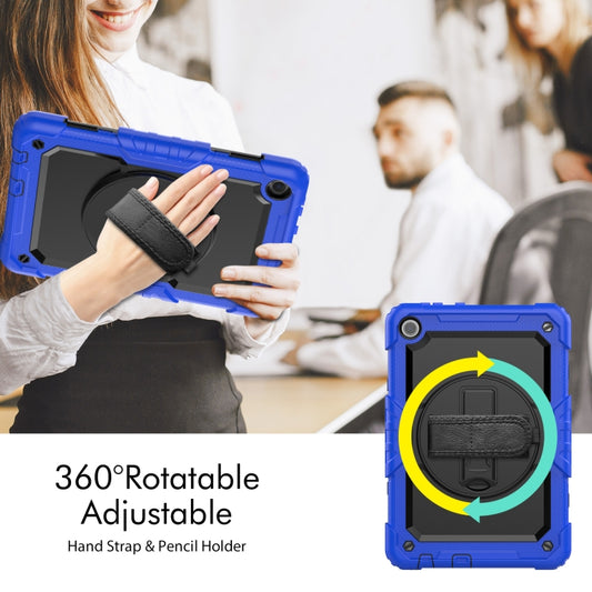 For Lenovo Tab M10 10.1 Gen 3rd Silicone Hybrid PC Tablet Case with Shoulder Strap(Blue) - Lenovo by buy2fix | Online Shopping UK | buy2fix