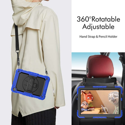 For Lenovo Tab M10 10.1 Gen 3rd Silicone Hybrid PC Tablet Case with Shoulder Strap(Blue) - Lenovo by buy2fix | Online Shopping UK | buy2fix