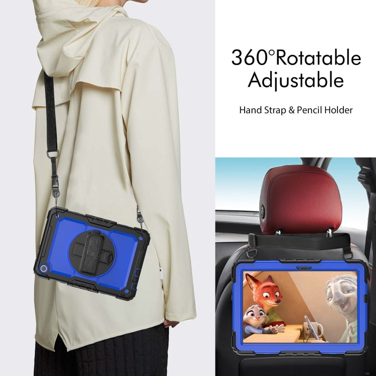 For Lenovo Tab M10 10.1 Gen 3rd Silicone Hybrid PC Tablet Case with Shoulder Strap(Blue PC) - Lenovo by buy2fix | Online Shopping UK | buy2fix