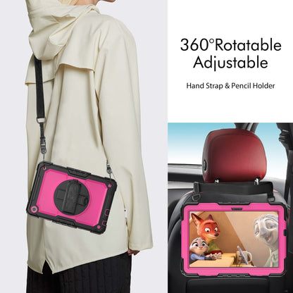 For Lenovo Tab M10 10.1 Gen 3rd Silicone Hybrid PC Tablet Case with Shoulder Strap(Rose Red PC) - Lenovo by buy2fix | Online Shopping UK | buy2fix