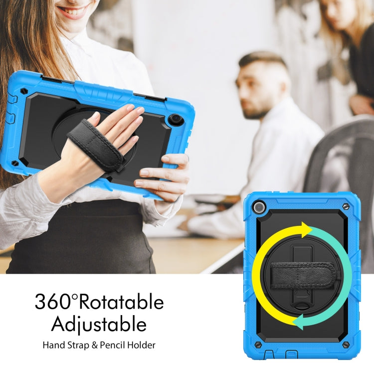 For Lenovo Tab M10 10.1 Gen 3rd Silicone Hybrid PC Tablet Case with Shoulder Strap(Light Blue) - Lenovo by buy2fix | Online Shopping UK | buy2fix