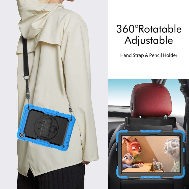 For Lenovo Tab M10 10.1 Gen 3rd Silicone Hybrid PC Tablet Case with Shoulder Strap(Light Blue) - Lenovo by buy2fix | Online Shopping UK | buy2fix