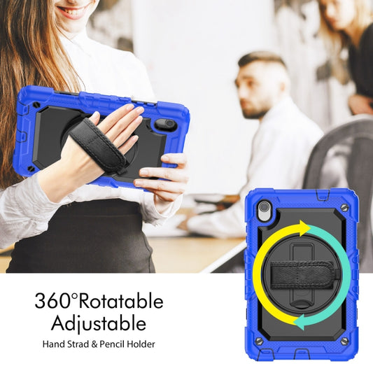 For Lenovo Tab M8 HD 2020/2019 Silicone Hybrid PC Tablet Case with Shoulder Strap(Blue) - Lenovo by buy2fix | Online Shopping UK | buy2fix