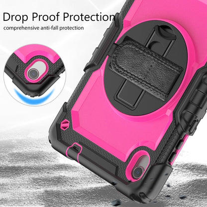 For Lenovo Tab M8 HD 2020/2019 Silicone Hybrid PC Tablet Case with Shoulder Strap(Rose Red PC) - Lenovo by buy2fix | Online Shopping UK | buy2fix