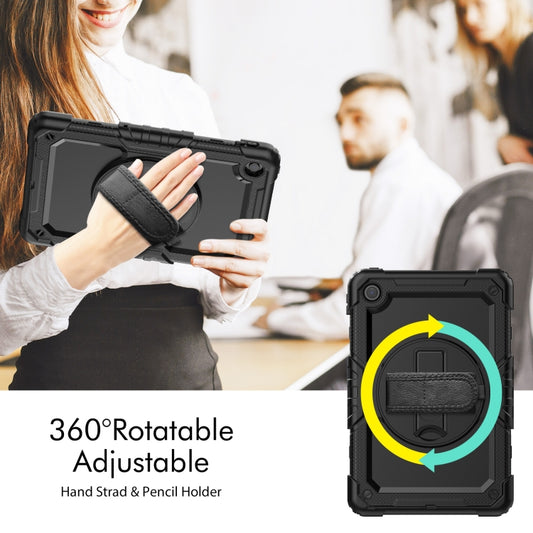 For Lenovo Tab M10 Plus 10.6 Gen 3rd Silicone Hybrid PC Tablet Case with Shoulder Strap(Black) - Lenovo by buy2fix | Online Shopping UK | buy2fix