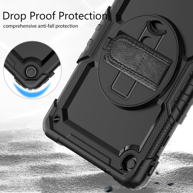 For Lenovo Tab M10 Plus 10.6 Gen 3rd Silicone Hybrid PC Tablet Case with Shoulder Strap(Black) - Lenovo by buy2fix | Online Shopping UK | buy2fix