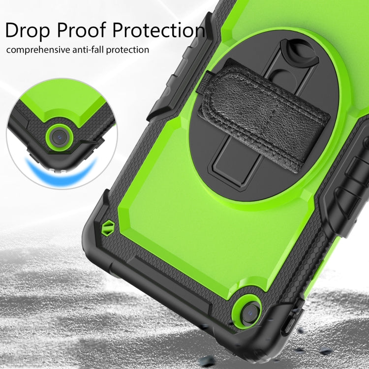 For Lenovo Tab M10 Plus 10.6 Gen 3rd Silicone Hybrid PC Tablet Case with Shoulder Strap(Yellow Green PC) - Lenovo by buy2fix | Online Shopping UK | buy2fix