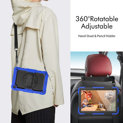 For Lenovo Tab M10 Plus 10.6 Gen 3rd Silicone Hybrid PC Tablet Case with Shoulder Strap(Blue) - Lenovo by buy2fix | Online Shopping UK | buy2fix