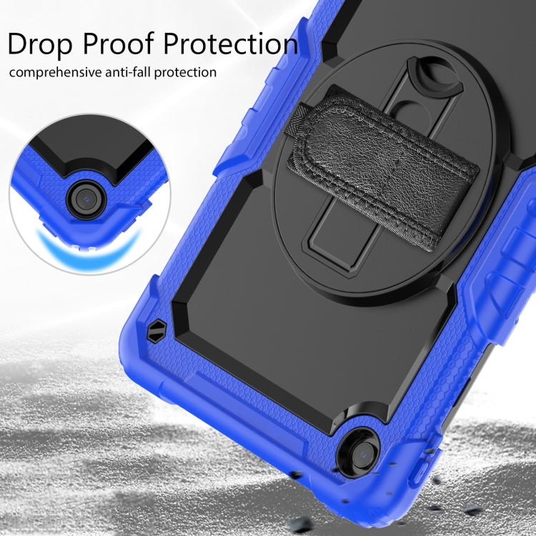 For Lenovo Tab M10 Plus 10.6 Gen 3rd Silicone Hybrid PC Tablet Case with Shoulder Strap(Blue) - Lenovo by buy2fix | Online Shopping UK | buy2fix