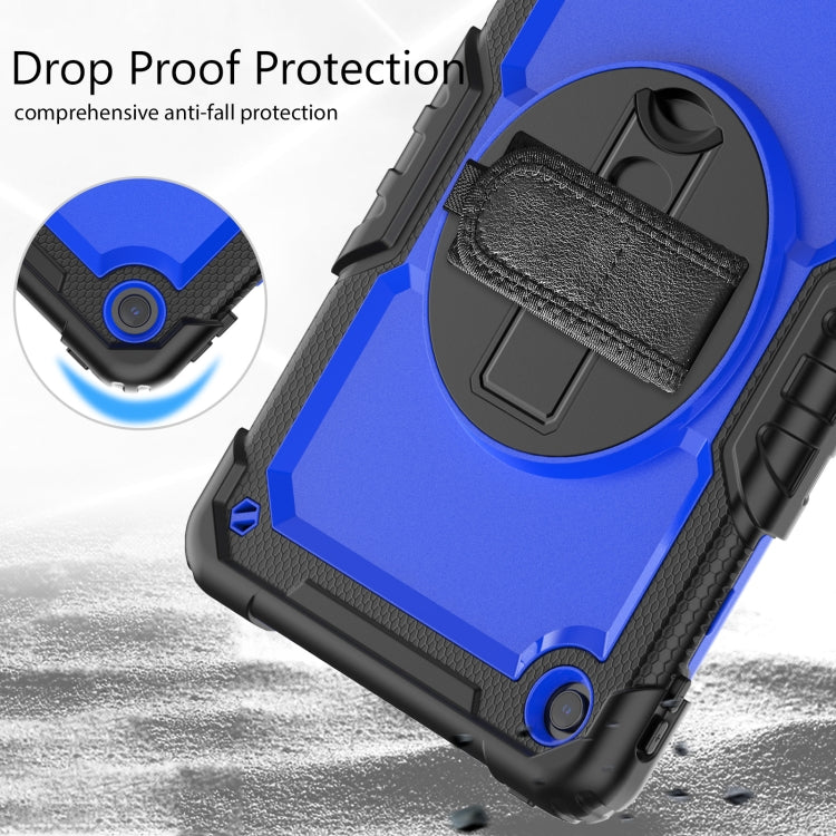 For Lenovo Tab M10 Plus 10.6 Gen 3rd Silicone Hybrid PC Tablet Case with Shoulder Strap(Blue PC) - Lenovo by buy2fix | Online Shopping UK | buy2fix