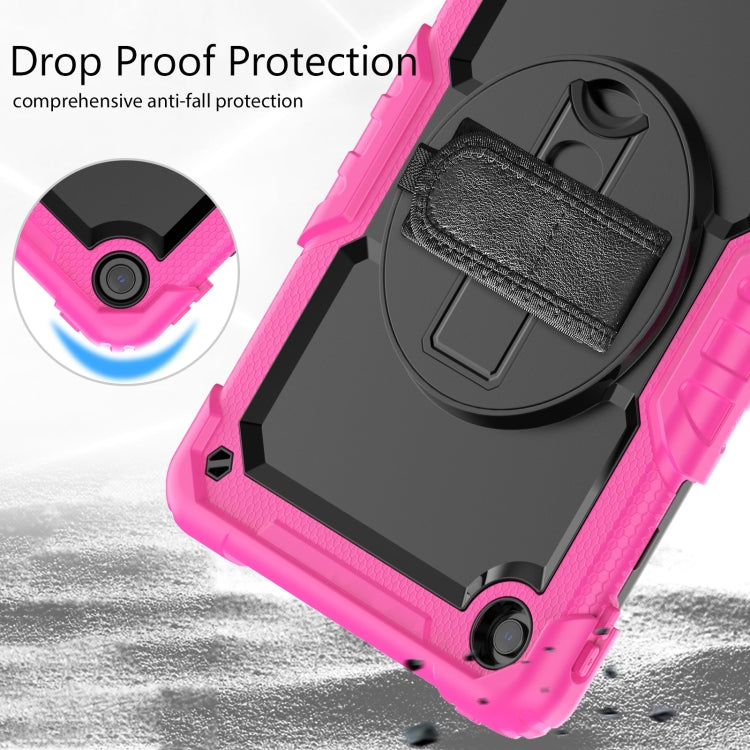 For Lenovo Tab M10 Plus 10.6 Gen 3rd Silicone Hybrid PC Tablet Case with Shoulder Strap(Rose Red) - Lenovo by buy2fix | Online Shopping UK | buy2fix