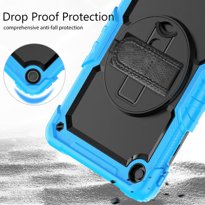 For Lenovo Tab M10 Plus 10.6 Gen 3rd Silicone Hybrid PC Tablet Case with Shoulder Strap(Light Blue) - Lenovo by buy2fix | Online Shopping UK | buy2fix