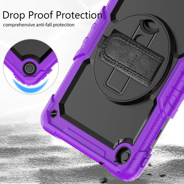 For Lenovo Tab M10 Plus 10.6 Gen 3rd Silicone Hybrid PC Tablet Case with Shoulder Strap(Purple) - Lenovo by buy2fix | Online Shopping UK | buy2fix