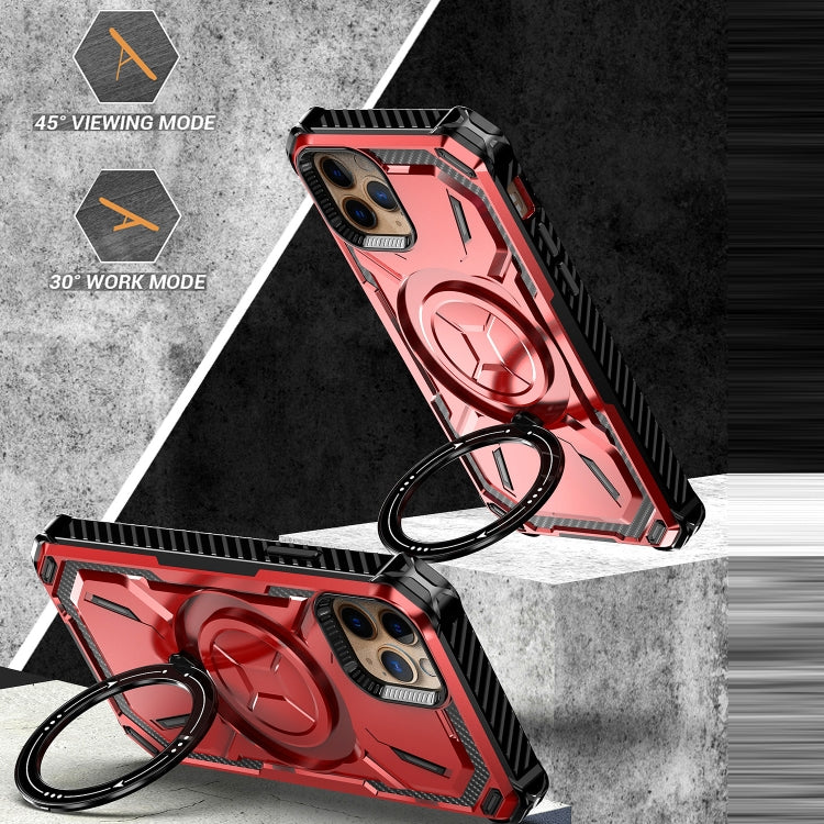 For iPhone 14 Plus Armor Series Holder Phone Case with Back Clip(Blue) - iPhone 14 Plus Cases by buy2fix | Online Shopping UK | buy2fix