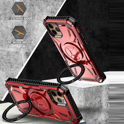 For iPhone 14 Plus Armor Series Holder Phone Case with Back Clip(Blue) - iPhone 14 Plus Cases by buy2fix | Online Shopping UK | buy2fix