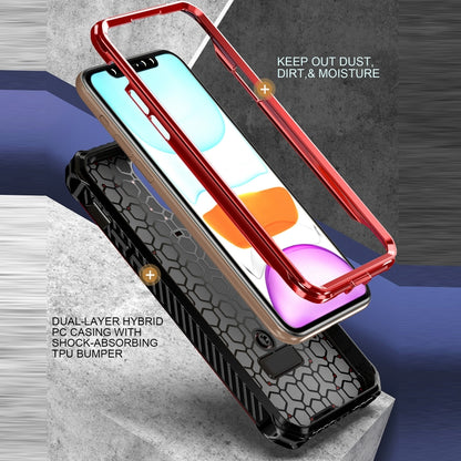 For iPhone 14 Plus Armor Series Holder Phone Case with Back Clip(Blue) - iPhone 14 Plus Cases by buy2fix | Online Shopping UK | buy2fix
