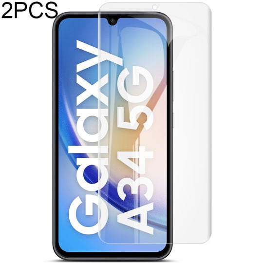 For Samsung Galaxy A34 5G 2pcs imak Curved Full Screen Hydrogel Film Protector