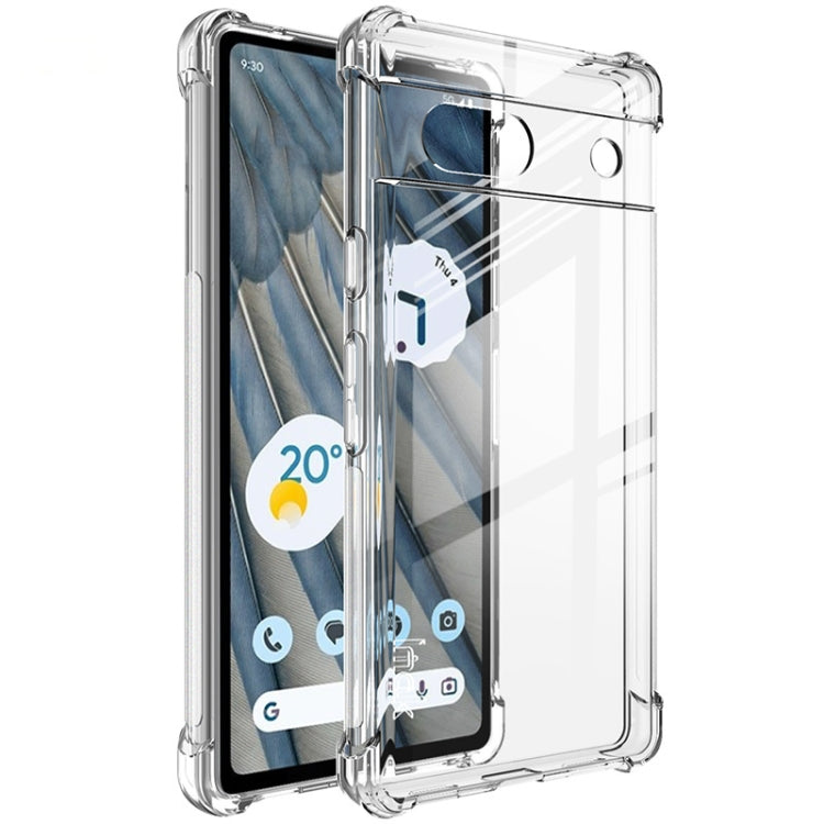 For Google Pixel 7a imak Shockproof Airbag TPU Phone Case(Transparent) by imak