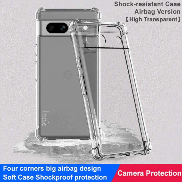 For Google Pixel 7a imak Shockproof Airbag TPU Phone Case(Transparent) by imak