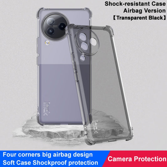 For Xiaomi Civi 3 5G imak Shockproof Airbag TPU Phone Case(Transparent Black) - Xiaomi Cases by imak | Online Shopping UK | buy2fix