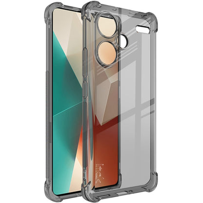 For Xiaomi Redmi Note 13 Pro+ imak Shockproof Airbag TPU Phone Case(Transparent Black) - Xiaomi Cases by imak | Online Shopping UK | buy2fix