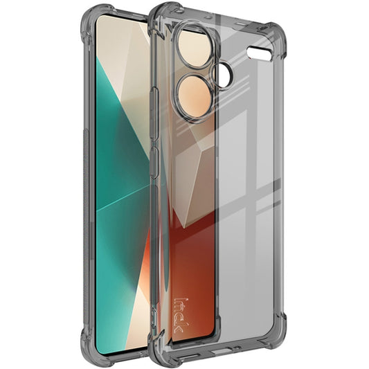 For Xiaomi Redmi Note 13 Pro+ imak Shockproof Airbag TPU Phone Case(Transparent Black) - Xiaomi Cases by imak | Online Shopping UK | buy2fix
