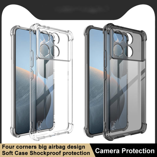 For Xiaomi Redmi K70 5G/K70 Pro 5G imak Shockproof Airbag TPU Phone Case(Transparent Black) - Xiaomi Cases by imak | Online Shopping UK | buy2fix