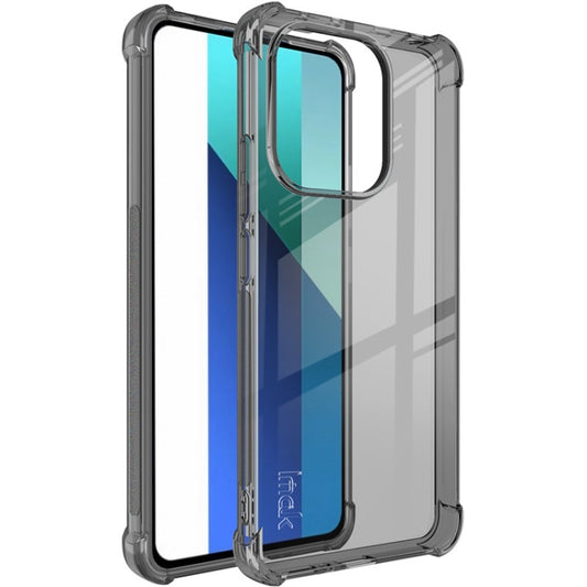 For Xiaomi Redmi Note 13 4G Global imak Shockproof Airbag TPU Phone Case(Transparent Black) - Xiaomi Cases by imak | Online Shopping UK | buy2fix