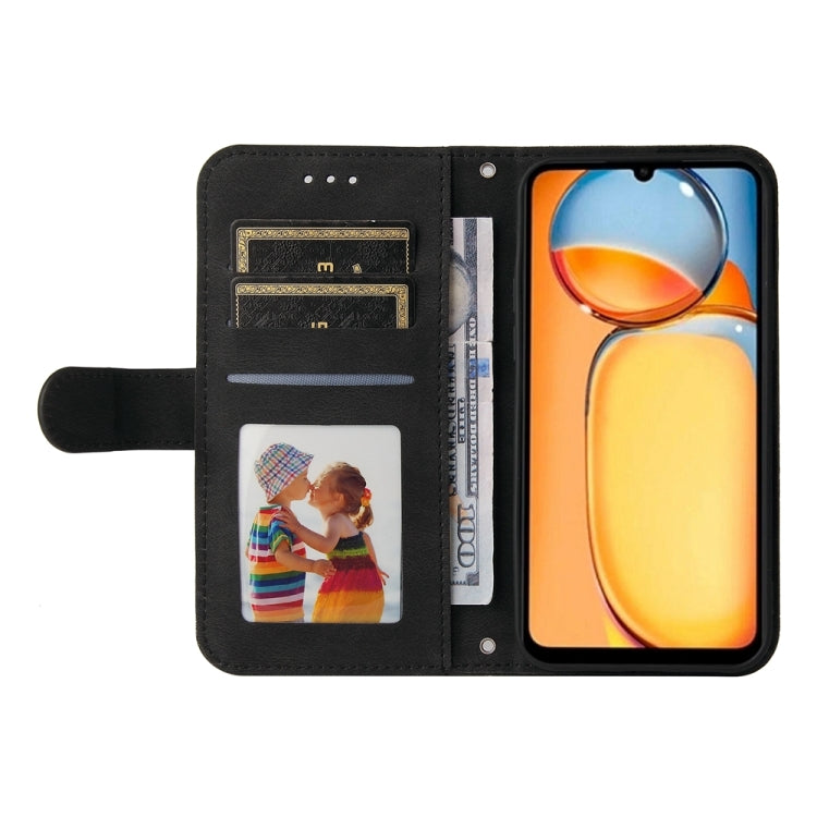 For Xiaomi Redmi 13C 4G Skin Feel Life Tree Metal Button Leather Phone Case(Black) by buy2fix