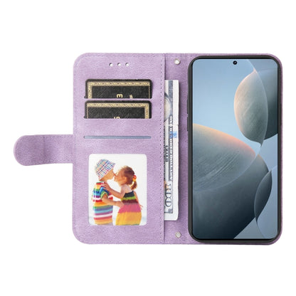 For Xiaomi Redmi K70 / K70 Pro Skin Feel Life Tree Metal Button Leather Phone Case(Purple) - Xiaomi Cases by buy2fix | Online Shopping UK | buy2fix