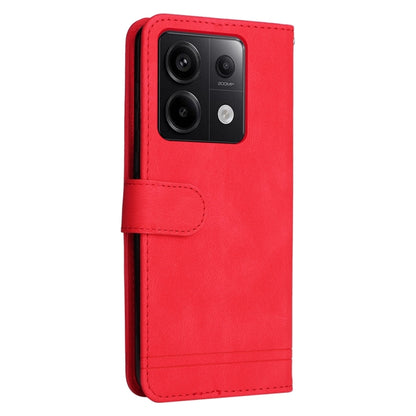 For Xiaomi Redmi Note13 Pro 5G Global Skin Feel Life Tree Metal Button Leather Phone Case(Red) - Xiaomi Cases by buy2fix | Online Shopping UK | buy2fix