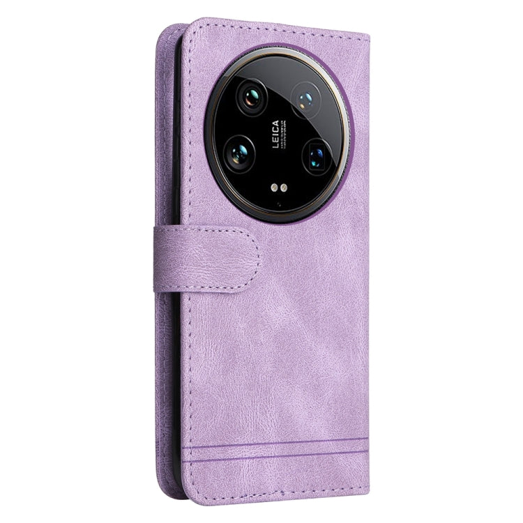 For Xiaomi 14 Ultra Skin Feel Life Tree Metal Button Leather Phone Case(Purple) - Xiaomi 14 Ultra Cases by buy2fix | Online Shopping UK | buy2fix
