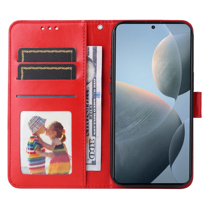 For Xiaomi Redmi K70 / K70 Pro Embossed Sunflower Leather Phone Case(Red) - Xiaomi Cases by buy2fix | Online Shopping UK | buy2fix