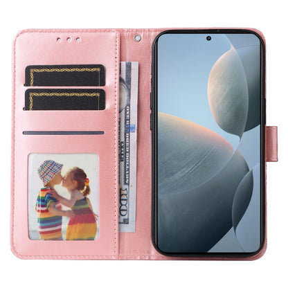 For Xiaomi Redmi K70 / K70 Pro Embossed Sunflower Leather Phone Case(Rose Gold) - Xiaomi Cases by buy2fix | Online Shopping UK | buy2fix