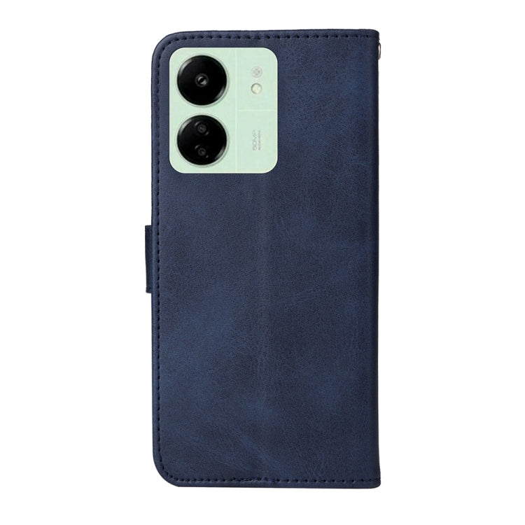 For Xiaomi Redmi 13C 4G Classic Calf Texture Flip Leather Phone Case(Blue) by buy2fix