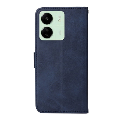 For Xiaomi Redmi 13C 4G Classic Calf Texture Flip Leather Phone Case(Blue) by buy2fix