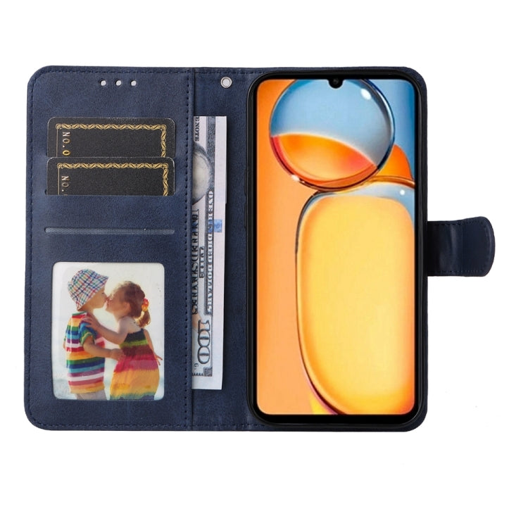 For Xiaomi Redmi 13C 4G Classic Calf Texture Flip Leather Phone Case(Blue) by buy2fix