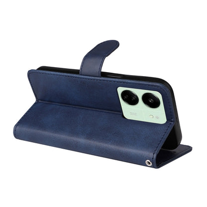 For Xiaomi Redmi 13C 4G Classic Calf Texture Flip Leather Phone Case(Blue) by buy2fix