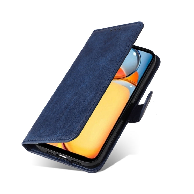 For Xiaomi Redmi 13C 4G Classic Calf Texture Flip Leather Phone Case(Blue) by buy2fix