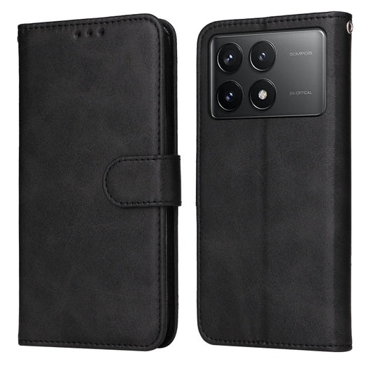 For Xiaomi Redmi K70 / K70 Pro Classic Calf Texture Flip Leather Phone Case(Black) - Xiaomi Cases by buy2fix | Online Shopping UK | buy2fix