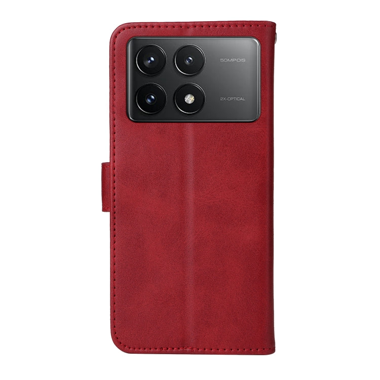 For Xiaomi Redmi K70 / K70 Pro Classic Calf Texture Flip Leather Phone Case(Red) - Xiaomi Cases by buy2fix | Online Shopping UK | buy2fix