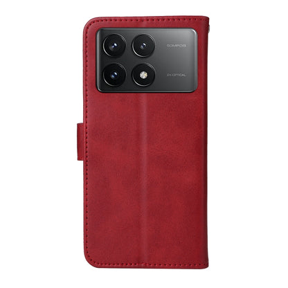 For Xiaomi Redmi K70 / K70 Pro Classic Calf Texture Flip Leather Phone Case(Red) - Xiaomi Cases by buy2fix | Online Shopping UK | buy2fix