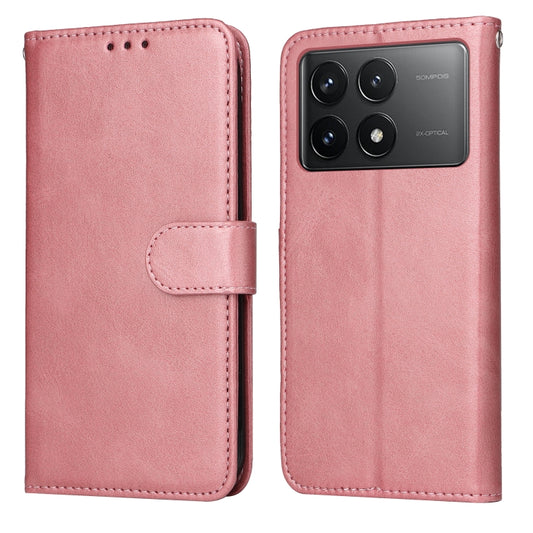 For Xiaomi Redmi K70 / K70 Pro Classic Calf Texture Flip Leather Phone Case(Rose Gold) - Xiaomi Cases by buy2fix | Online Shopping UK | buy2fix