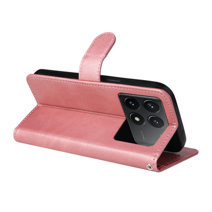 For Xiaomi Redmi K70 / K70 Pro Classic Calf Texture Flip Leather Phone Case(Rose Gold) - Xiaomi Cases by buy2fix | Online Shopping UK | buy2fix