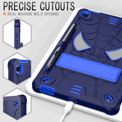 For Samsung Galaxy Tab S6 Lite P610 Spider Texture Silicone Hybrid PC Tablet Case with Shoulder Strap(Navy Blue + Blue) - Tab S6 Lite P610 / P615 by buy2fix | Online Shopping UK | buy2fix